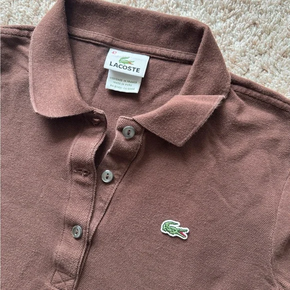 Lacoste Brown Polo Shirt
Short Sleeve Size 42 - Picture 2 of 8
